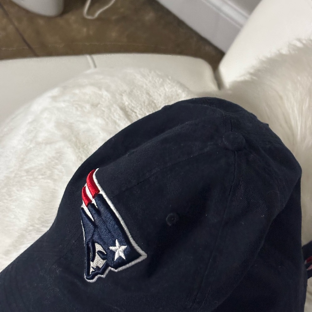 Team Apparel Navy Blue Hat with Red and White Logo - Picture 2 of 3